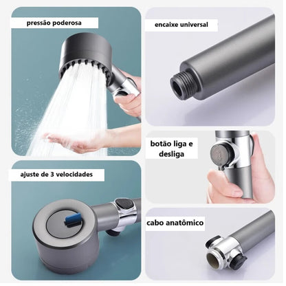 Chuveirinho Spa de alta pressão com filtro